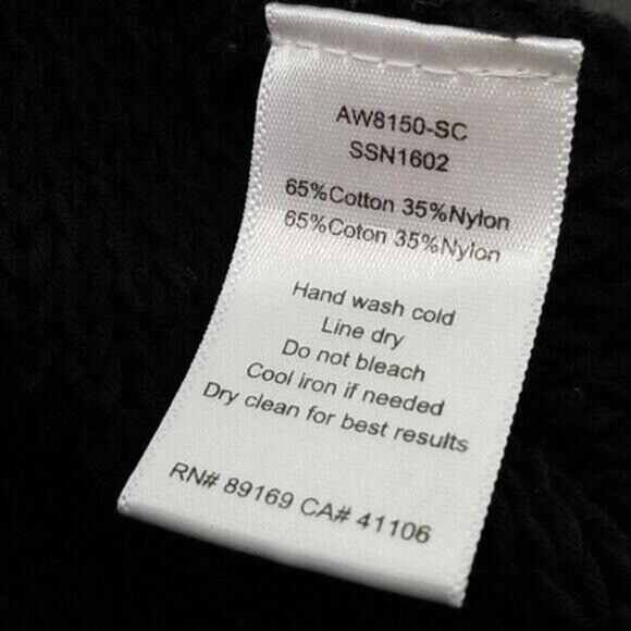 ATM Black Diagnol Stitch Short Sleeve Knit Cotton Blend Pullover Sweater XS - Picture 6 of 6